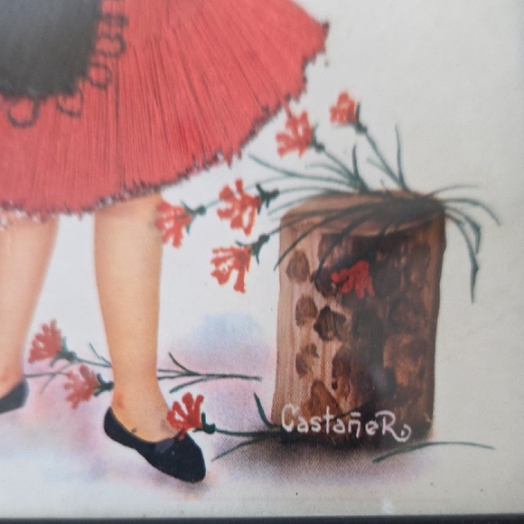 Castaner Art Print with Gold Frame and Red Accents - Picture 6 of 8